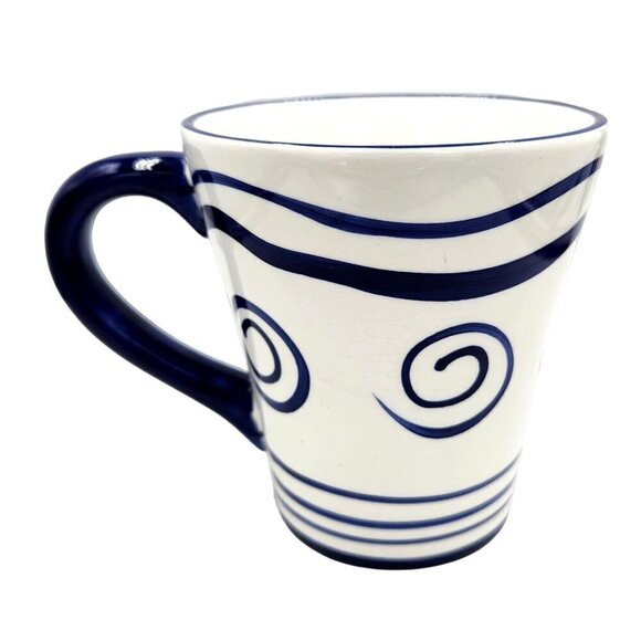 Hand Painted Blue Bayou And White Mug, Cardinal, INC 20oz - Picture 7 of 7